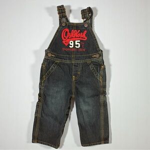 🚨3 for $15 Oshkosh B’gosh Toddler Bib Overalls – Dark Wash – 12 Months